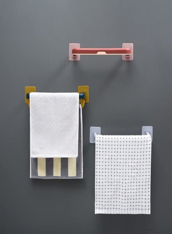 CLOUDTAIL CHOICE Towel Rail Rack Holder Wall Mounted Punch-free Double Layer Bathroom Self-adhesive Hanging Hanger Shelf Bathroom Home Organizer (2 piece) - Image 3